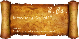 Moravszky Csegő névjegykártya